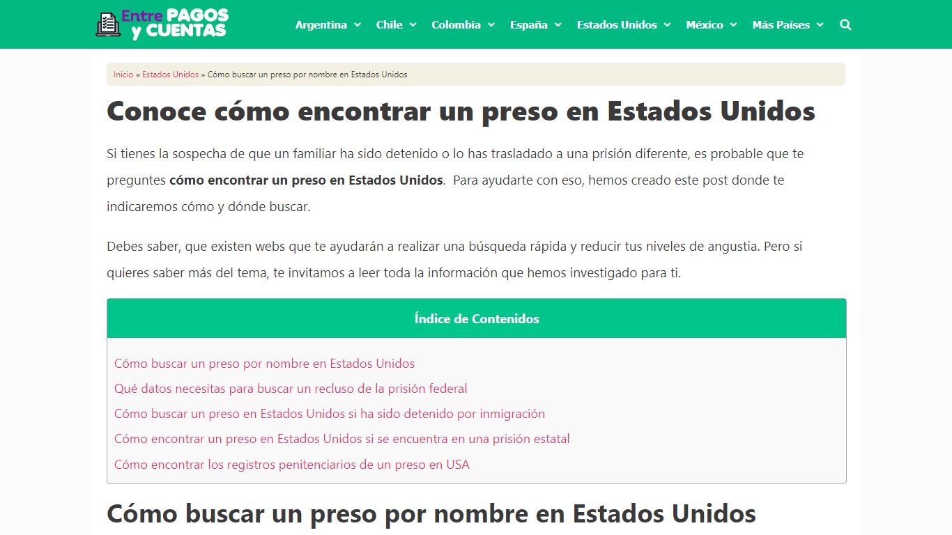 Cómo buscar un preso por nombre en Estados Unidos en 2022
